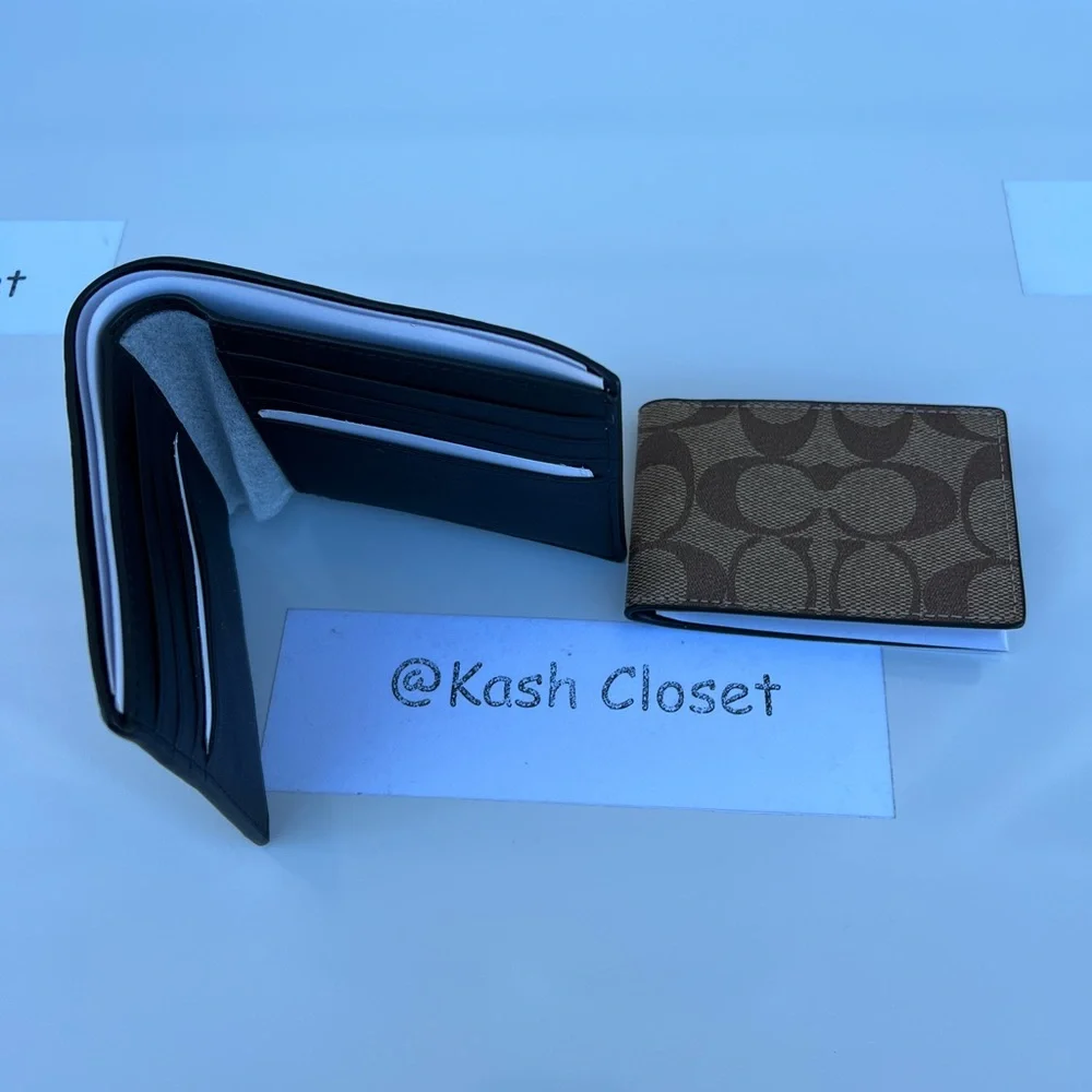 Coach 3 In 1 Wallet In Signature Canvas With Coach Rainbow - Picture 4 of 8